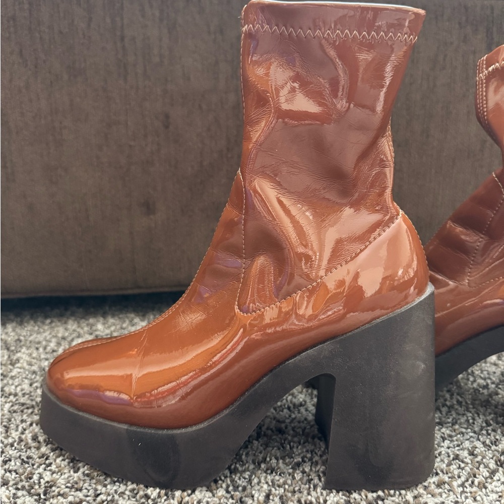 ASOS Brown Platform Ankle Boots size 7